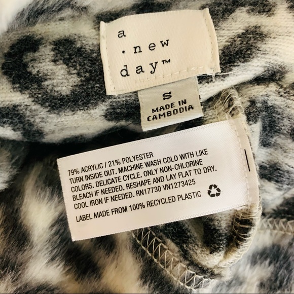 A New Day Leopard Print Coat Small - Picture 15 of 15